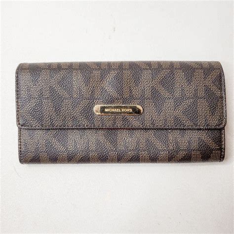 michael michael kors mk logo checkbook wallet|Michael Kors Jet Set Item Checkbook Wallet MK Signature PVC, .